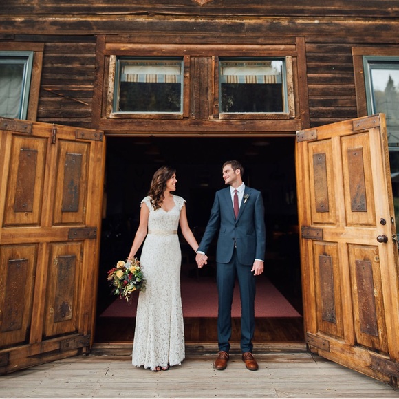 BHLDN Marivana wedding dress by Tasashi Shoji sz 4 - Picture 3 of 7